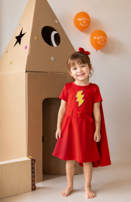 Conjunto infantil Super Heroína & Bombeira da Enquanto Sou Pequeno